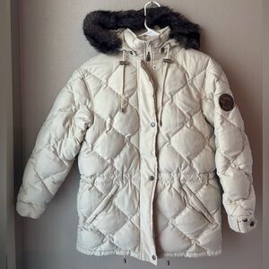 Lauren by Ralph Lauren Down Filled Padded Jacket with Faux Fur Hood
